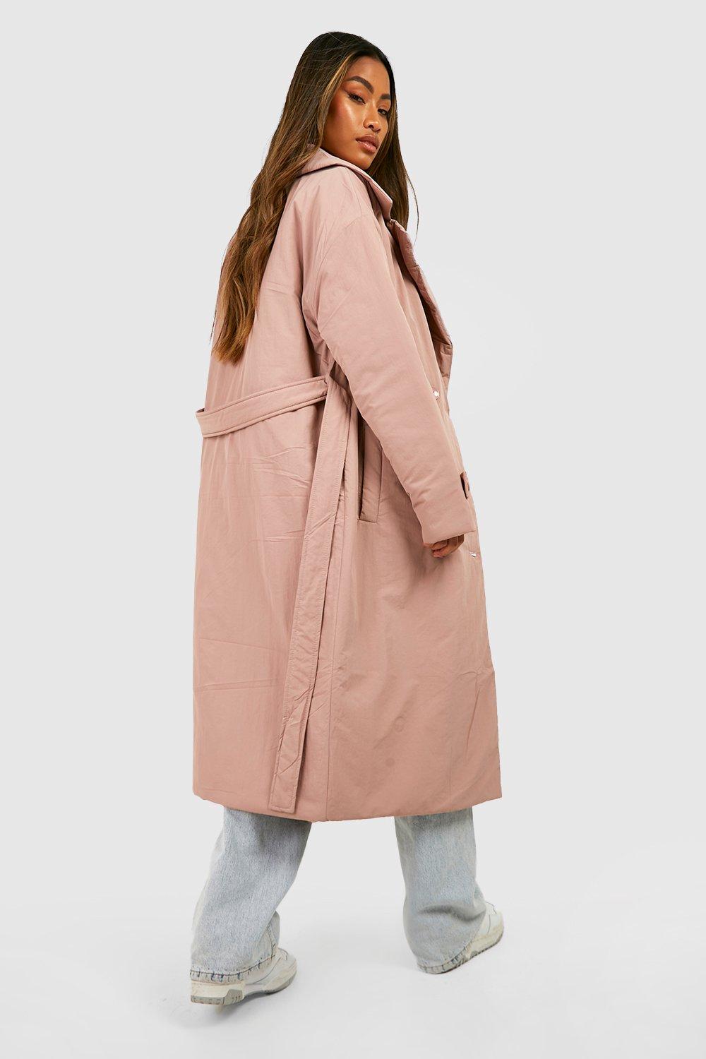 Dusty pink trench on sale coat